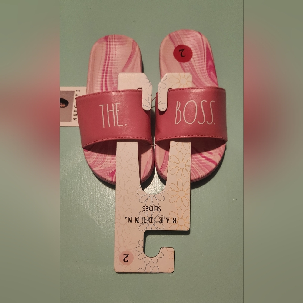 NWT Rae Dunn Girls Slides